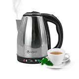 Chaleira Jarra Eletrica Com Controle De Temperatura Desligamento Automático Aço Inox 2 Litros Portátil 1500w Para Café Chá Água Quente 110V