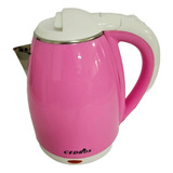 Chaleira Jarra Elétrica Inox Automatica Rosa 220v Cedros