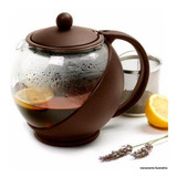 Chaleira Vidro Bule Com Infusor Inox Chá 750ml Verde Cor Marrom