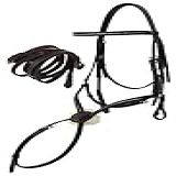 CHALLENGER Cavalo- Figura Inglesa- Oito Rédeas De Couro Marrom Caçador Saltando 805EB05BR-F