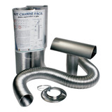 Chaminé Tubo Alumínio P Aquecedor De Água A Gás 60 Mm 1 5m