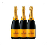 Champagne Francês Veuve Clicquot Brut 750ml Kit 3 Uni