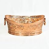 Champanheira Balde Cobre Oval Sofisticada Floral - 10 Litros