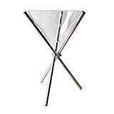 Champanheira Grande Acrílico Cristal Tripé Alumínio 33 Litros 56cm