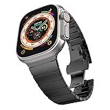 CHANCHY Pulseira De Aço Inoxidável Compatível Com Apple Watch Link De 41 Mm 40 Mm 38 Mm Pulseira De Metal Com Fecho Dobrável Para IWatch SE Series 7 6 5 4 3 2 1 Para Homens E Mulheres