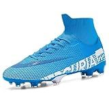 Changshen Chuteiras De Futebol Juvenis Profissionais Confortáveis Sapatos De Futsal Com Cadarço Unissex Sapatos De Futebol Para Homens Tênis Leves E Firmes Azul 7