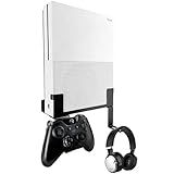 Chanvoo Suporte De Parede Vertical De Metal Compatível Com Xbox One S Suporte De Parede De Segurança Com Controle Removível E Kit De Suporte De Fone De Ouvido Preto 