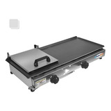 Chapa Bifeteira 60x30 Industrial Inox A Gás