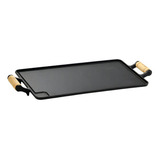 Chapa Bifeteira Santana De Ferro Grande 2 Alças De Madeira 53x24 5 Estação Casa Para Carnes Bifes Hamburger Qualidade