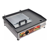 Chapa Chapeira Inox Lanches Porcões Hot Dog 40x35 Elétrica