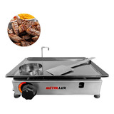 Chapa Chapeira Lanche Hamburguer Bife 35x24 Com Kit Oferta