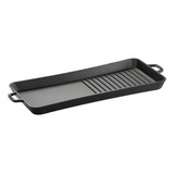 Chapa De Ferro Fundido Slim Grill Lisa frisada 48x24cm