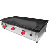 Chapa De Lanche Industrial 3 Queimadores 80x40 Profissional