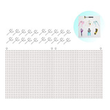 Chapa Eucatex Perfurado Pegboard Painel 60x120 20 Ganchos