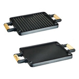 Chapa Ferro 28x24 Cm Bifeteira Dupla Face Lisa Grill Santana