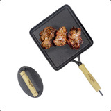 Chapa Ferro Fogão Indução 24x24 Amassador Bife Hambúrguer