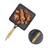 Chapa Ferro Fogão Indução 24x24 Amassador Bife Hambúrguer