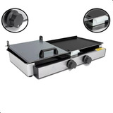 Chapa Gas Lanche Bifeteira Dog 2 Bocas 30x60 Prensa Abafador