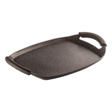 Chapa Grill Ceramica Antiaderente Indução Hercules Marrom