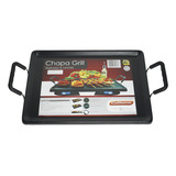 Chapa Grill Fogão Churrasco Lanche Antiaderente 46x32 2 Boca