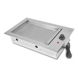 Chapa Lanche Jx Metais Elétrica Embutir 32 X 51 Inox Gourmet