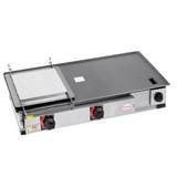 Chapa Lanches Porcoes Hot Dog A Gas C Prensa Inox 70x30