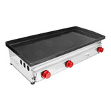 Chapa Lanches Prof Hambúrguer C Coletor Inox 80x40 Kenok F Cor Botão Vermelho