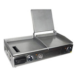 Chapa Lanches Profissional Com Prensa Elétrica Grill 2000 W Cotherm 70x30 Inox