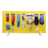 Chapa Perfurada Eucatex 120x61 Cm 2 Suportes Branco Kit