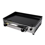 Chapa Profissional A Gás Para Lanches 60 X 40 Cm 2 Queimadores Aço E Inox 3 5mm