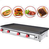 Chapa Profissional Para Lanches 100x50 Inox 4 Bocas A Gás G