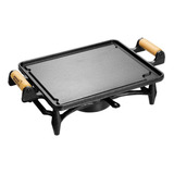Chapa Rechaud A Alcool Em Ferro Fundido 1 Chama 28x24cm