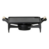 Chapa Rechaud De Mesa Ferro Fundido Retangular Liso Completo Voltagem N a
