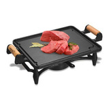 Chapa Rechaud P Picanha A Alcool 28x24cm Em Ferro Fundido