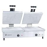Chapa Sanduicheira Elétrica De Aluminio Venâncio Conjugada 67 Cm Com 2 Prensas Sce70a2p 110v