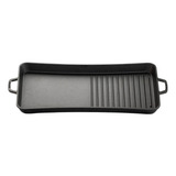 Chapa Slim Grill Tipo Bandeja Lisa E Frisada Ferro Fundido