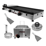 Chapeira 90x30 À Gas Comida Caseira Fritadeira Fogo Potente