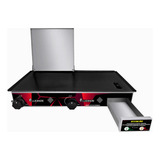 Chapeira Chapa Lanches Hamburguer C prensa 30x60 A Gás Inox