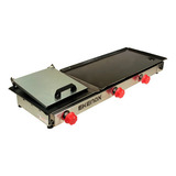 Chapeira Chefe Rojo Ekenox Chapa Lanche Hot Dog Com Prensa 90x30 Inox À Gás 2q