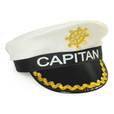 Chapéu Branco Capitão Para Fantasia 10x20x20cm
