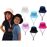 Chapéu Bucket Bebê Infantil Praia Com Cordinha E Regulagem
