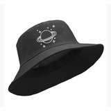 Chapéu Bucket Hat Planeta Estrelas Rave Boina Unissex