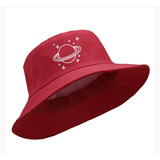 Chapéu Bucket Hat Planeta Estrelas Rave Unissex Boné Touca