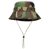 Chapéu Bucket Hat Ripstop Camuflado Proteção UV Para Patrulha Trilha Pesca Masculino E Feminino ARCTOS AÇÃO TÁTICA Tamanho M