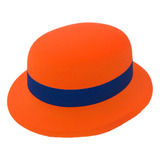 Chapéu Coquinho Neon Com Fita Laranja Fluorescente