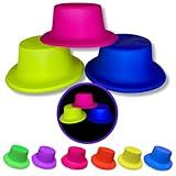 Chapéu Coquinho Neon Quadrado Para Festas Kit 12 Unidades