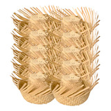 Chapéu De Palha Desfiado Infantil Festa Junina Kit Com 10