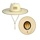 Chapéu De Palha Nacional Viés Bege Masculino Feminino Surf De Praia Saida Sol Verão Moda Piscina Unissex Aba Larga Na Moda Redondo Palha Natural De Folha De Carnaúba Na Moda Proteção Solar UV Pescador