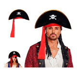 Chapéu De Pirata Halloween Festa Fantasia Carnaval Cosplay