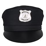 Chapéu De Policial Preto Acessório Fantasia